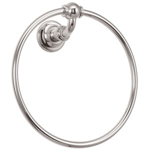 G4505PN Columnar Towel Ring Bathroom Accessory - Polished Nickel