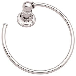 G4521PN Columnar Towel Ring Bathroom Accessory - Polished Nickel