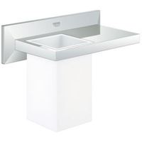  Allure Brilliant Toothbrush & Tumbler Holder Bathroom Accessory - StarLight Chrome