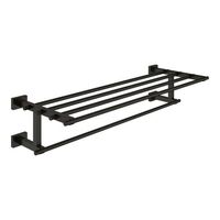  Essentials Cube Vanity Shelf Bathroom Accessory - Matte Black