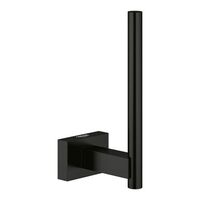  Essentials Cube Paper Holder Bathroom Accessory - Matte Black