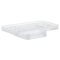  Selection Cube Soap Dish Bathroom Accessory - daVinici Satin White