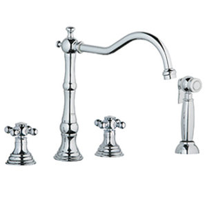 G20130/G18733 Bridgeford Two-Handle Kitchen Faucet - Chrome G20130/G18733 Bridgeford Two-Handle Kitchen Faucet - Chrome