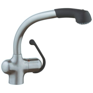 G33759KD0 LadyLux Pull-Out Spray Kitchen Faucet - RealSteel / Soft Black G33759KD0 LadyLux Pull-Out Spray Kitchen Faucet - RealSteel / Soft Black