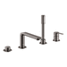 Grohe G19577A01 Hard Graphite Deck Mount Tub Faucet With Handshower