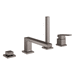 Grohe G19897A01 Hard Graphite Deck Mount Tub Faucet With Handshower