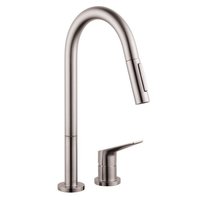  Citterio M Pull-Out Spray Kitchen Faucet - Steel Optik
