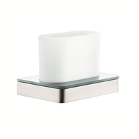  Universal Toothbrush & Tumbler Holder Bathroom Accessory - Brushed Nickel