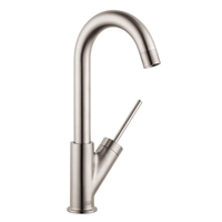  Starck Single-Hole Bar Faucet - Steel Optik