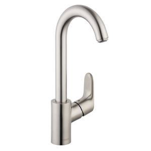 H04507801 Focus Single-Hole Bar Faucet - Steel Optik H04507801 Focus Single-Hole Bar Faucet - Steel Optik