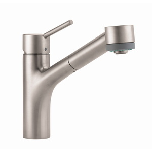 H06462860 Talis S Pull-Out Spray Kitchen Faucet - Steel Optik H06462860 Talis S Pull-Out Spray Kitchen Faucet - Steel Optik