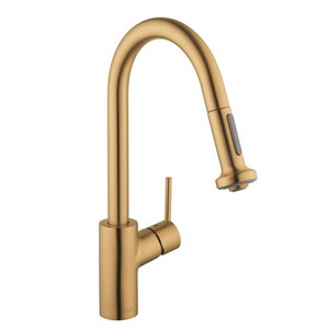 H14877251 Talis S Pull-Out Spray Kitchen Faucet - Brushed Gold Optic