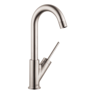 AX10826801 Starck Single-Hole Bar Faucet - Steel Optik