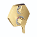 Hansgrohe H04821250 Brushed Gold Optic Thermostatic / Volume Control Trim