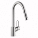 Hansgrohe H04701805 Steel Optik Pull-Out Spray Kitchen Faucet