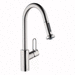 Hansgrohe H04702805 Steel Optik Pull-Out Spray Kitchen Faucet