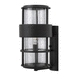 Hinkley H1905SK Satin Black Outdoor Entrance Wall Light