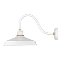  Foundry Entrance Outdoor Wall Light - Glossy White