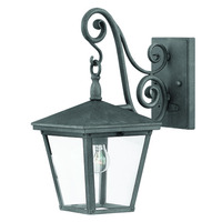  Trellis Entrance Outdoor Wall Light - Aged Zinc