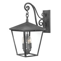  Trellis Entrance Outdoor Wall Light - Aged Zinc