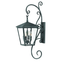  Trellis Entrance Outdoor Wall Light - Aged Zinc