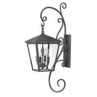  Trellis Entrance Outdoor Wall Light - Aged Zinc