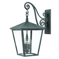  Trellis Entrance Outdoor Wall Light - Aged Zinc