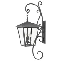  Trellis Entrance Outdoor Wall Light - Aged Zinc