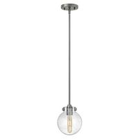 Congress Mini-Pendant Pendant Light - Antique Nickel / Clear Seedy