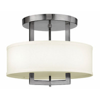  Hampton Semi Flush Mount Ceiling Light - Antique Nickel