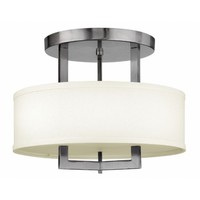  Hampton Semi Flush Mount Ceiling Light - Antique Nickel