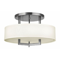  Hampton Semi Flush Mount Ceiling Light - Antique Nickel