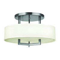 Hampton Semi Flush Mount Ceiling Light - Antique Nickel