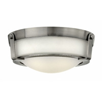  Hathaway Flush Mount Ceiling Light - Antique Nickel / White