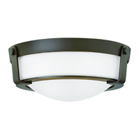  Hathaway Flush Mount Ceiling Light - Olde Bronze / White