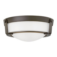  Hathaway Flush Mount Ceiling Light - Olde Bronze / White