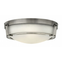  Hathaway Flush Mount Ceiling Light - Antique Nickel / White