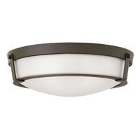  Hathaway Flush Mount Ceiling Light - Olde Bronze / White