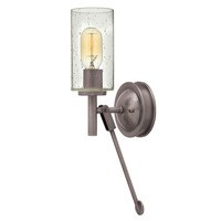  Collier 1 Bulb Wall Sconce - Antique Nickel