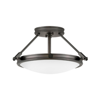  Collier Semi Flush Mount Ceiling Light - Black Oxide