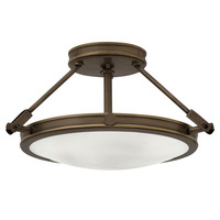  Collier Semi Flush Mount Ceiling Light - Light Oiled Bronze