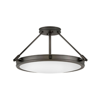  Collier Semi Flush Mount Ceiling Light - Black Oxide