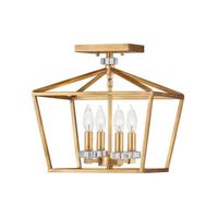  Stinson Semi Flush Mount Ceiling Light - Distressed Brass