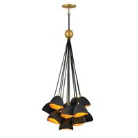  Nula Multi Light Pendant Light - Shell Black