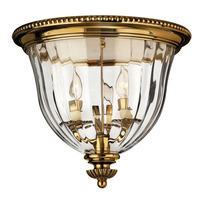  Oxford Flush Mount Ceiling Light - Burnished Brass