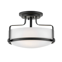  Harper Semi Flush Mount Ceiling Light - Black