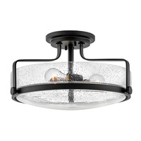  Harper Semi Flush Mount Ceiling Light - Black