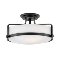  Harper Semi Flush Mount Ceiling Light - Black