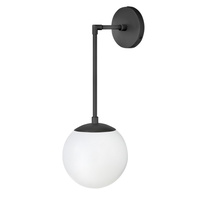  Warby 1 Bulb Wall Sconce - Black