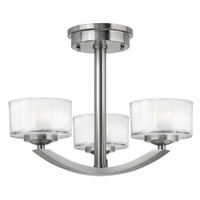  Meridian Semi Flush Mount Ceiling Light - Brushed Nickel